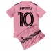 Inter Miami Lionel Messi #10 Hjemmedraktsett Barn 2023-24 Korte ermer (+ Korte bukser)